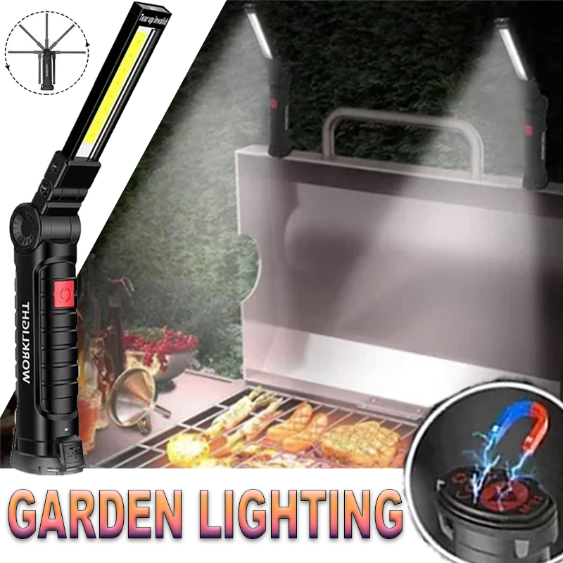 Outdoor Adventure Trips - Portable LED Flashlight with Magnetic Hook