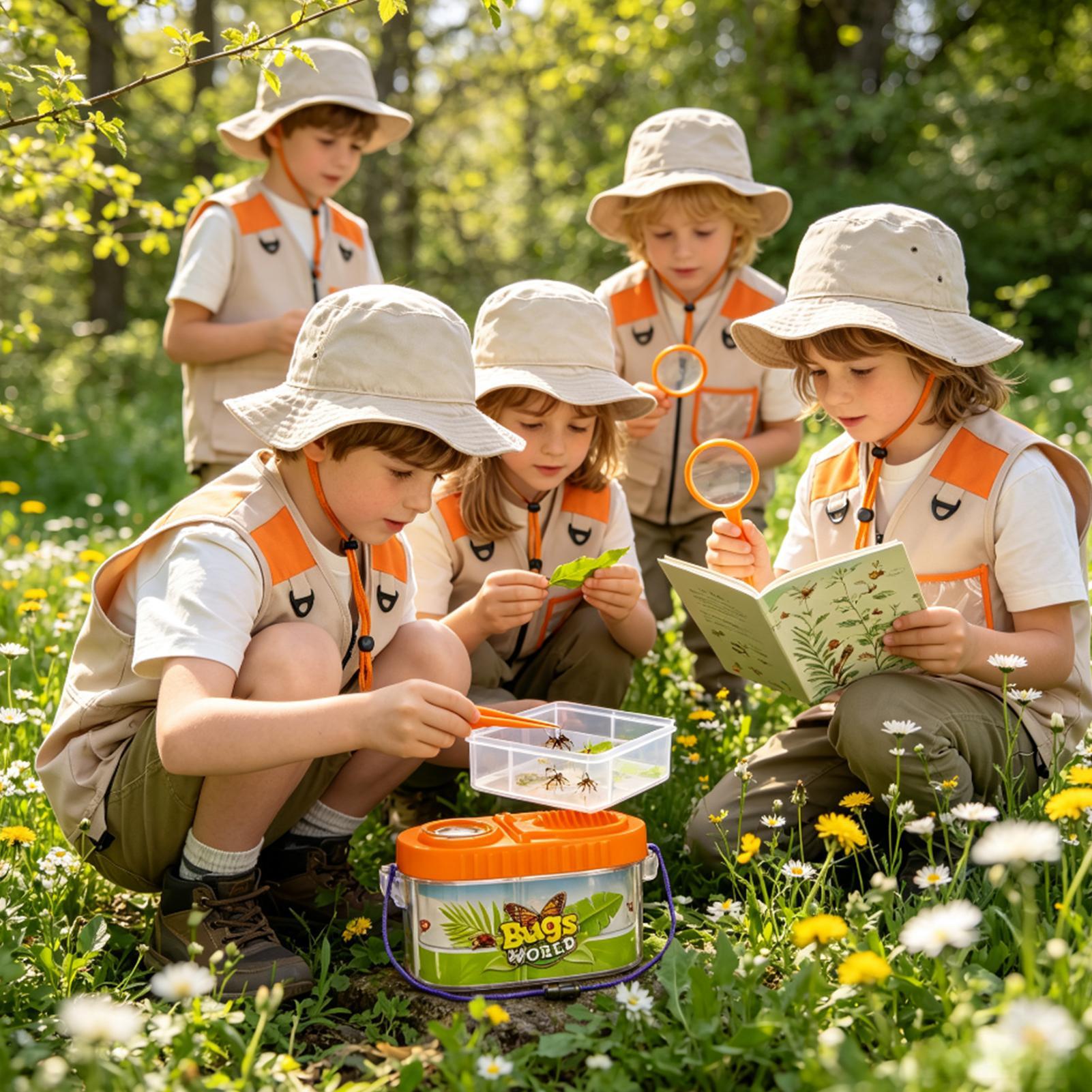Outdoor Adventure Girls - Kids Adventure Kit With Magnifying Glass