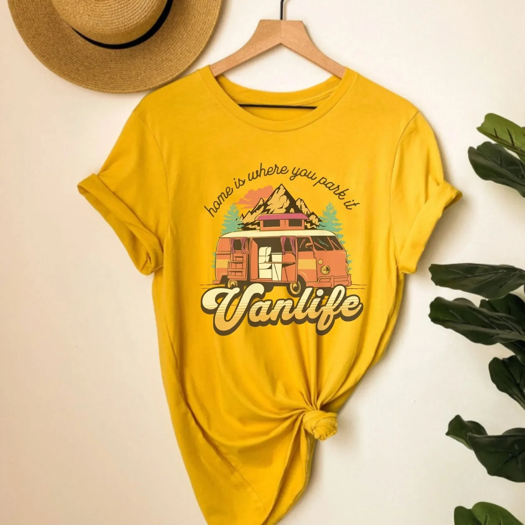 Outdoor Adventure Girls - Vanlife T Shirt Van Camping Adventure