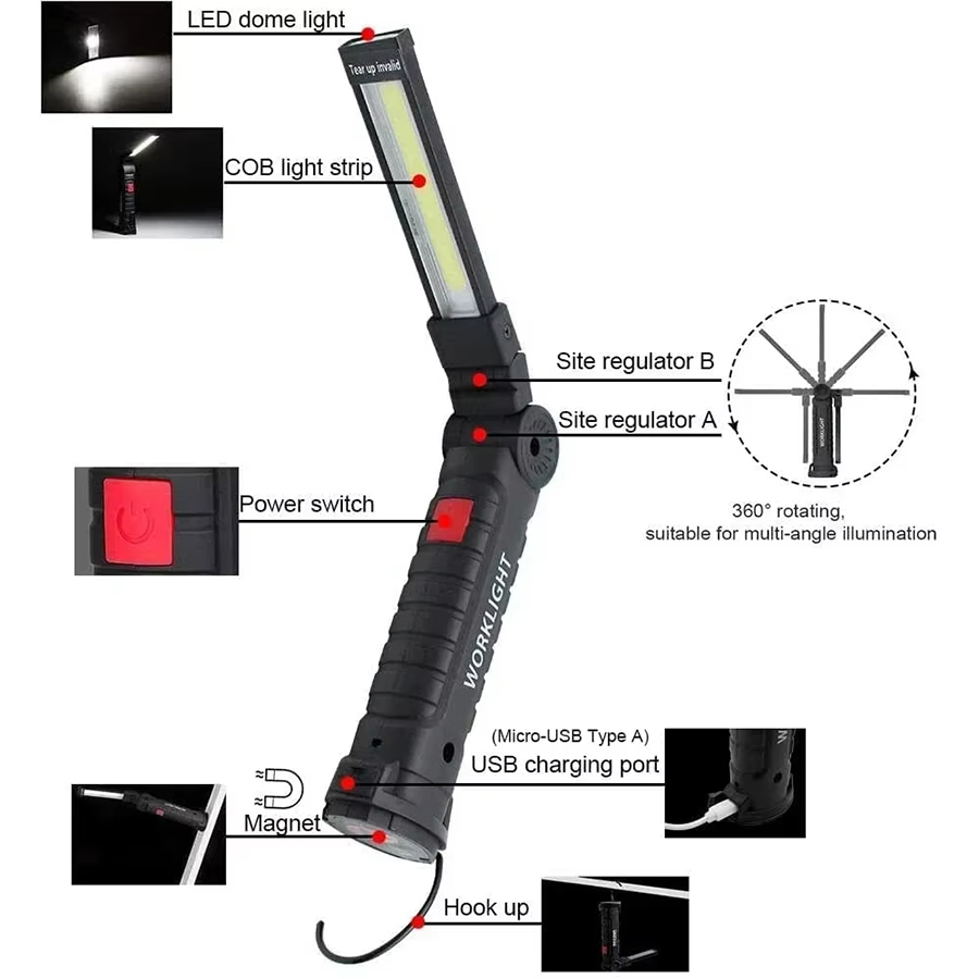 Portable LED Flashlight with M - Outdoor Adventure Trips ulasan dan harga