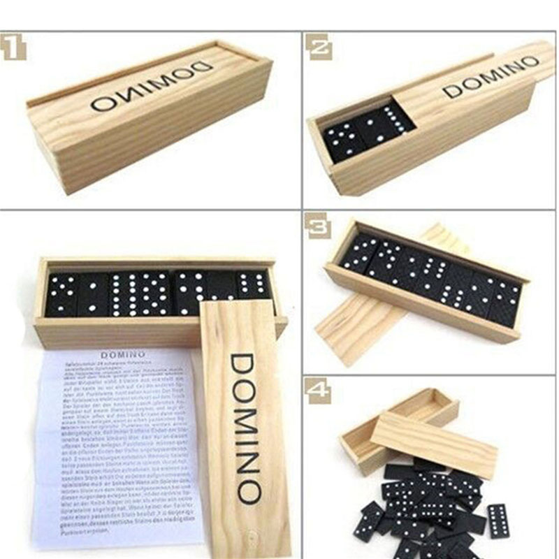 28pcs/Set Wooden Domino Board  - Outdoor Adventure Games ulasan dan harga
