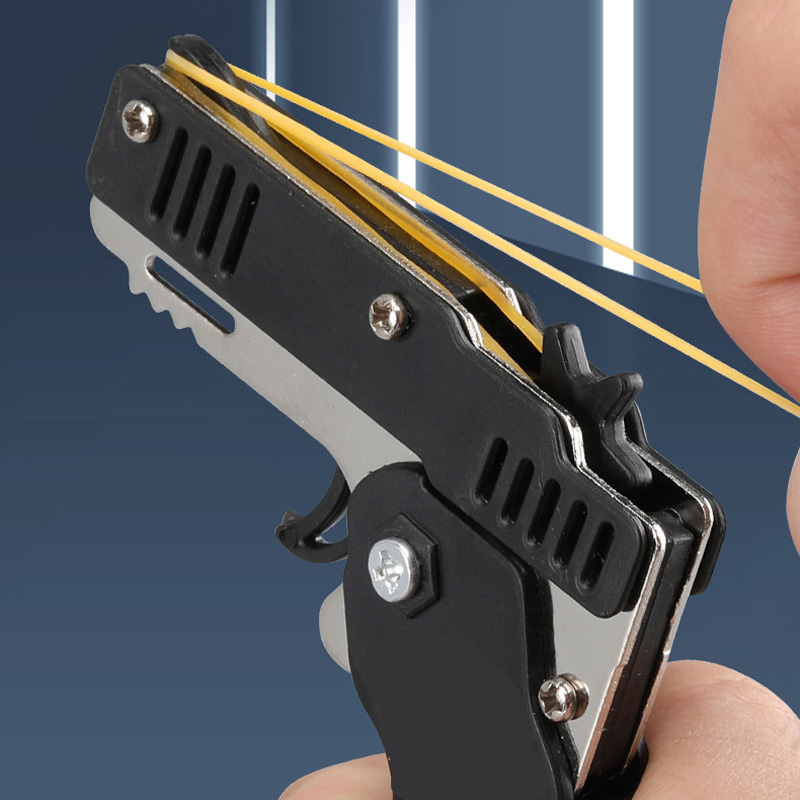 Mini Keychain Rubber Band Gun  - Outdoor Adventure Games ulasan dan harga