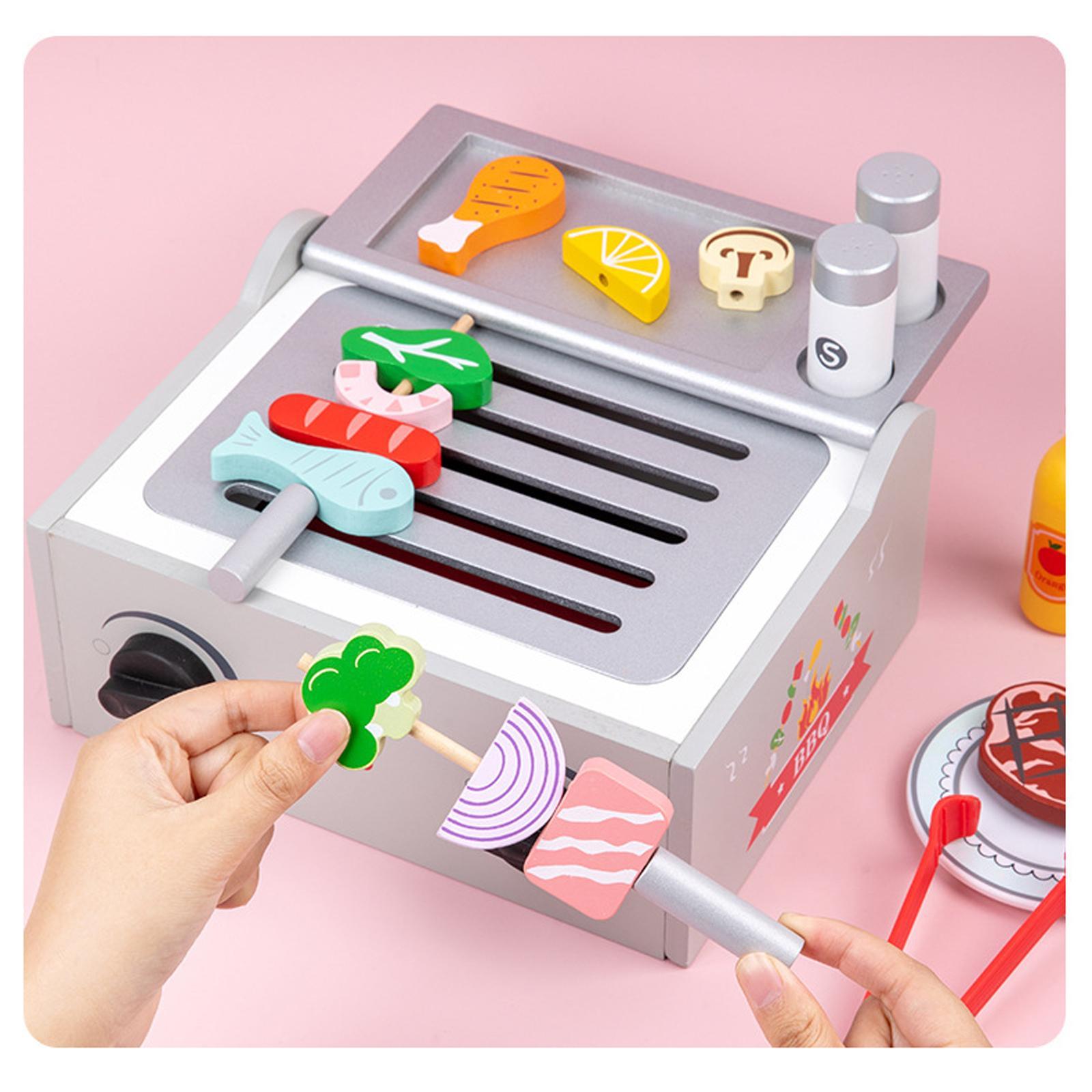 Kids Wooden Barbecue Playset - - Outdoor Adventure Girls ulasan dan harga