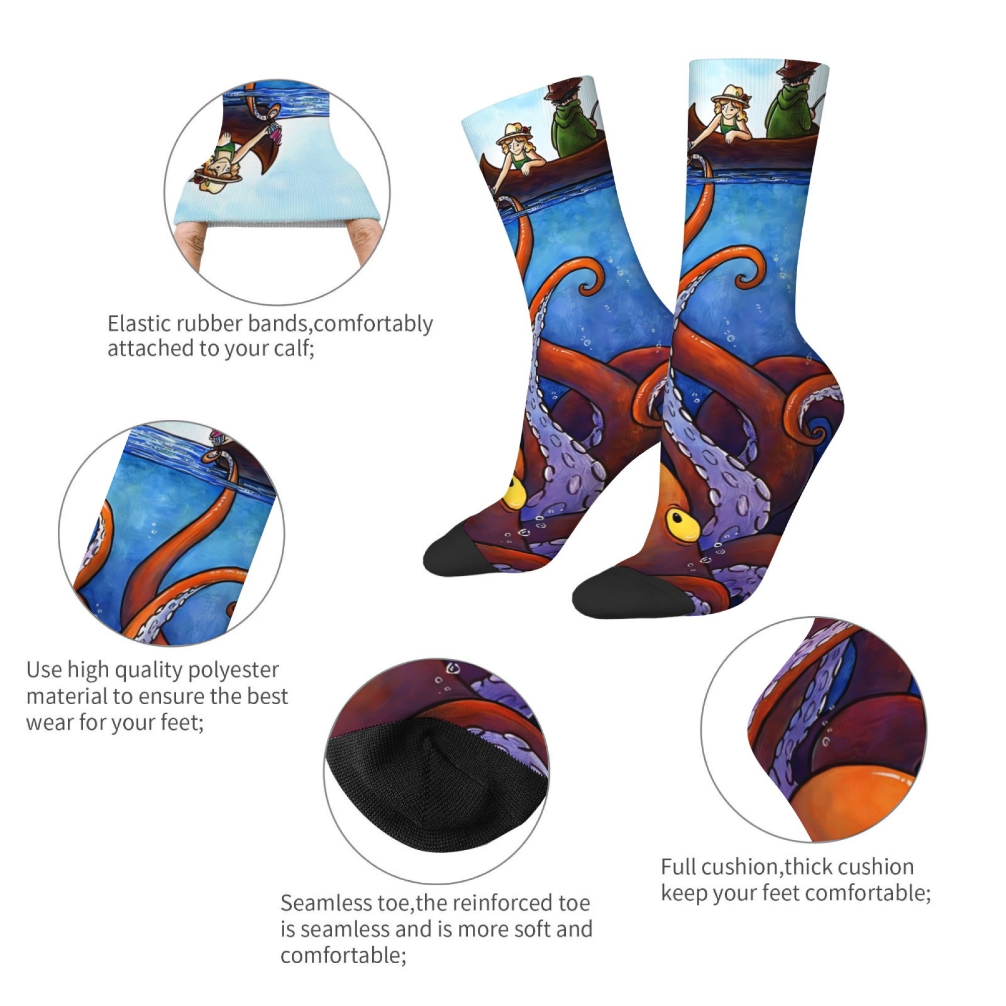 Ocean Adventure Print Socks So - Outdoor Adventure Youtube ulasan dan harga