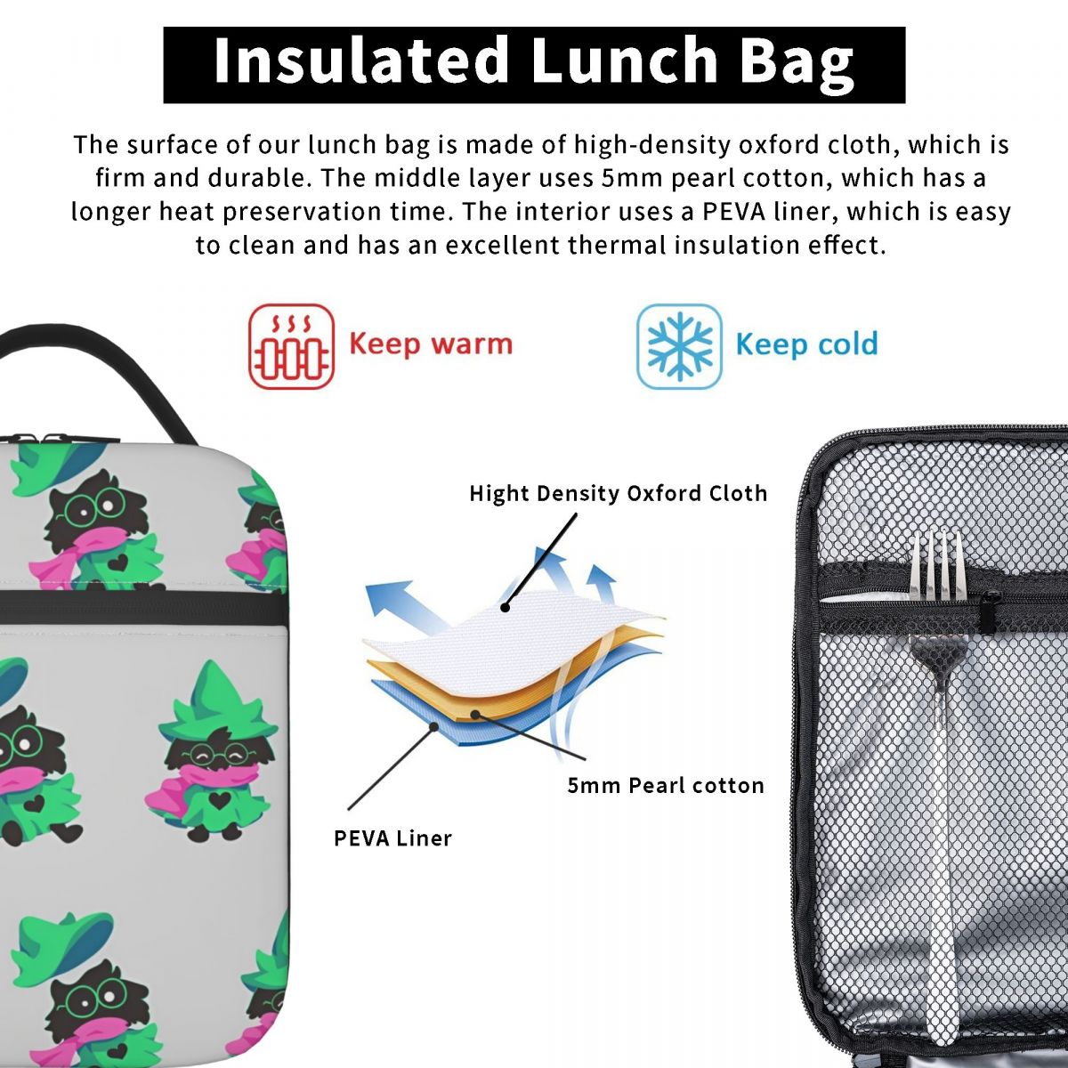 Deltarune Insulated Lunch Bags - Outdoor Adventure Girls ulasan dan harga